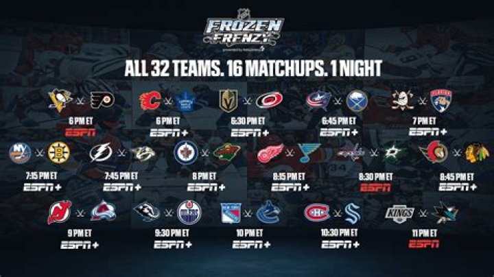 32 Teams, 16 Games, 16 Different Timings: Read about NHL’s Frozen Frenzy Tuesday