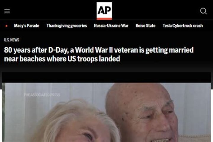 80 years after D-Day, a World War II veteran is getting married near beaches where US troops landed