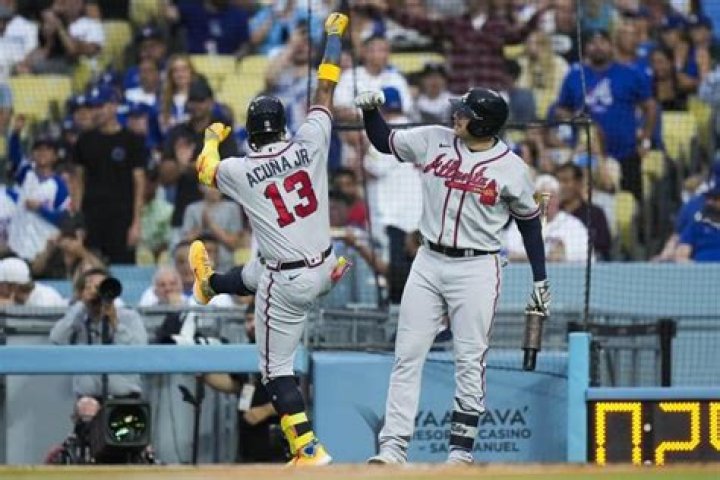 Acuña homers in 3rd straight game against Dodgers as Braves win 4-2 in 10 for 6th in a row