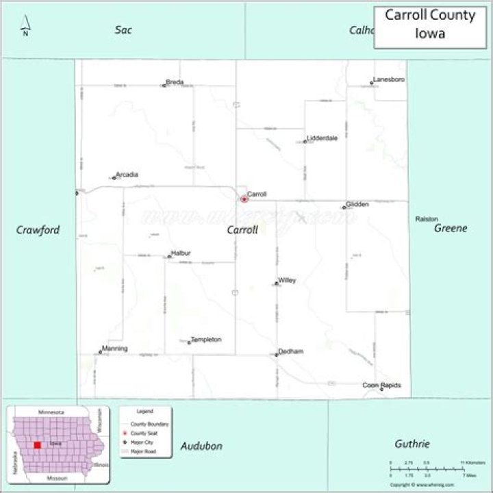 Alabama man dead after crash in Carroll County, Iowa