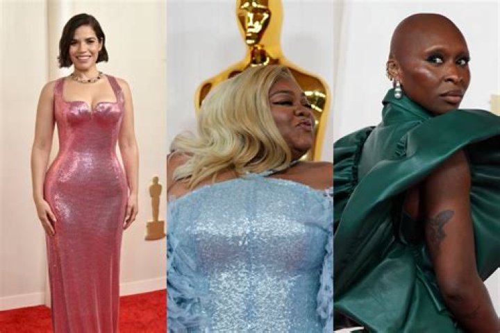 America Ferrera stuns in sparkly Barbie pink, Rita Moreno waves in statement black on Oscars carpet