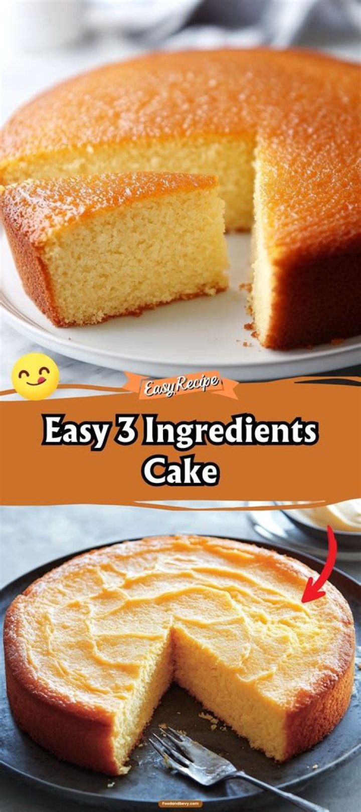 An Easy Three Ingredient Cake Recipe