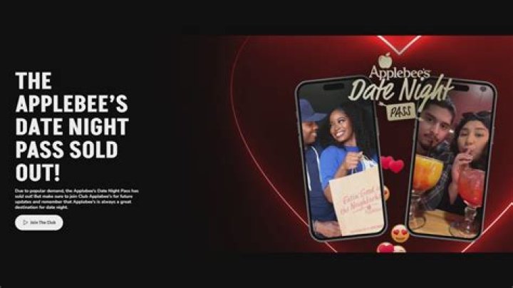 Applebee’s $200 weekly Date Night Pass sells out in 1 minute