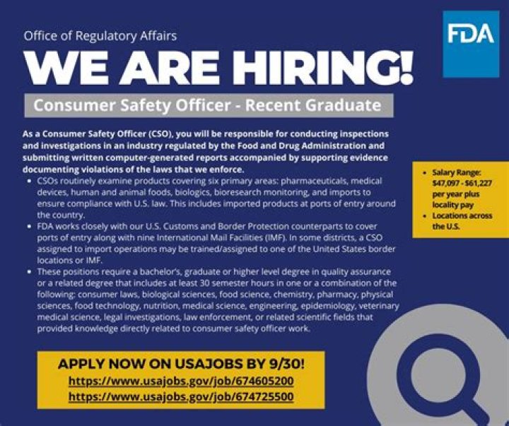 Apply: Ongoing Food and Drugs Authority (FDA) Recruitment 2024