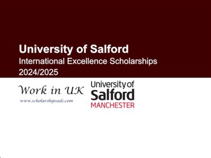Apply: University Of Salford International Excellence Award 2024