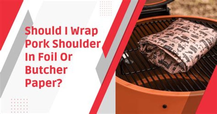 At what temperature do you wrap a pork butt in butcher paper?