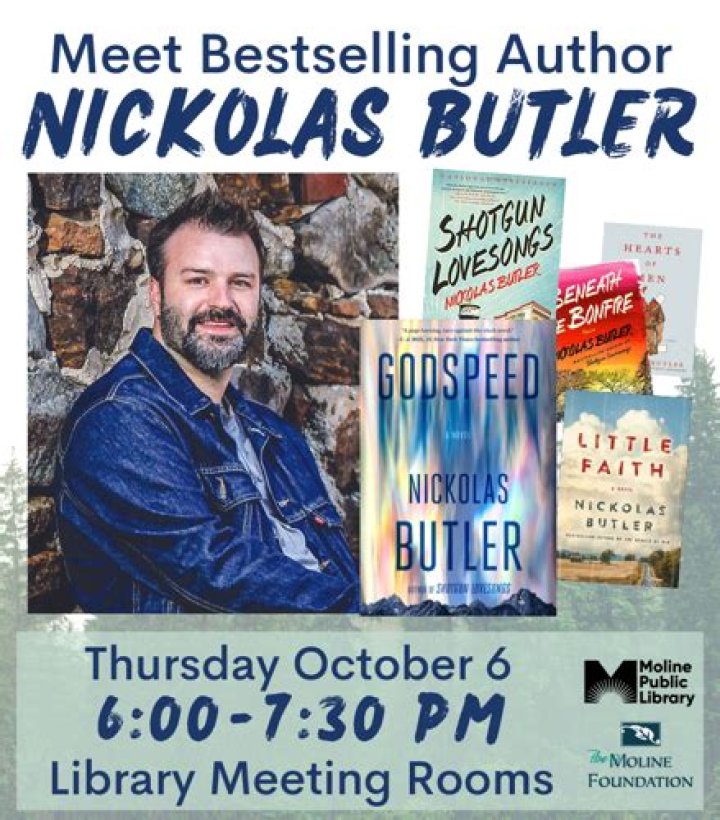 Author Nickolas Butler will read from latest novel at library