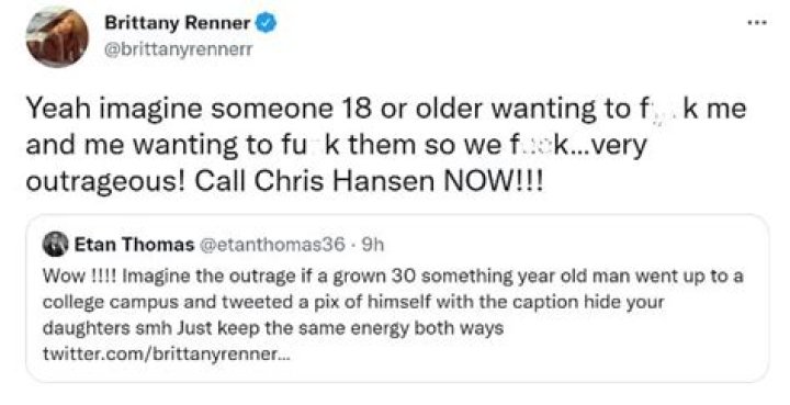 Brittany Renner responds to backlash over JSU post, references Chris Hansen
