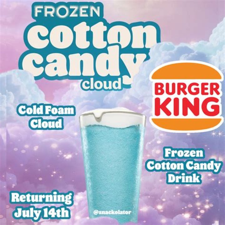 Burger King to add new frozen cotton candy beverage to its menu from April 11