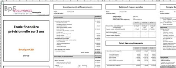Business plan boutique CBD Excel : exemple gratuit pré rempli