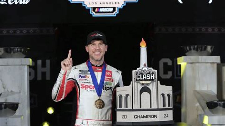 California storm forces NASCAR to move exhibition race; Hamlin wins