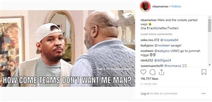 Carmelo Anthony Gets Viciously Memed After Being Let Go By the Houston Rockets