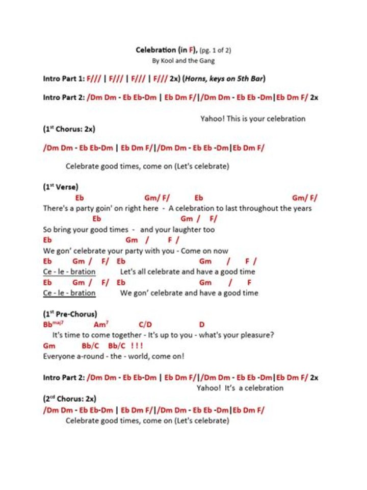 Celebration Lyrics - Celebration Translations