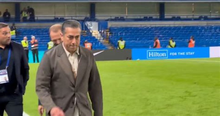 Chelsea co-owner Behdad Eghbali heads to dressing room AGAIN but fails to crack a smile despite Blues’ win over Brighton