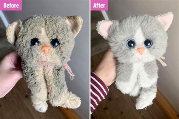 Cleaning fanatic gets matted 30-year-old teddy looking brand new and fabric softener was the key
