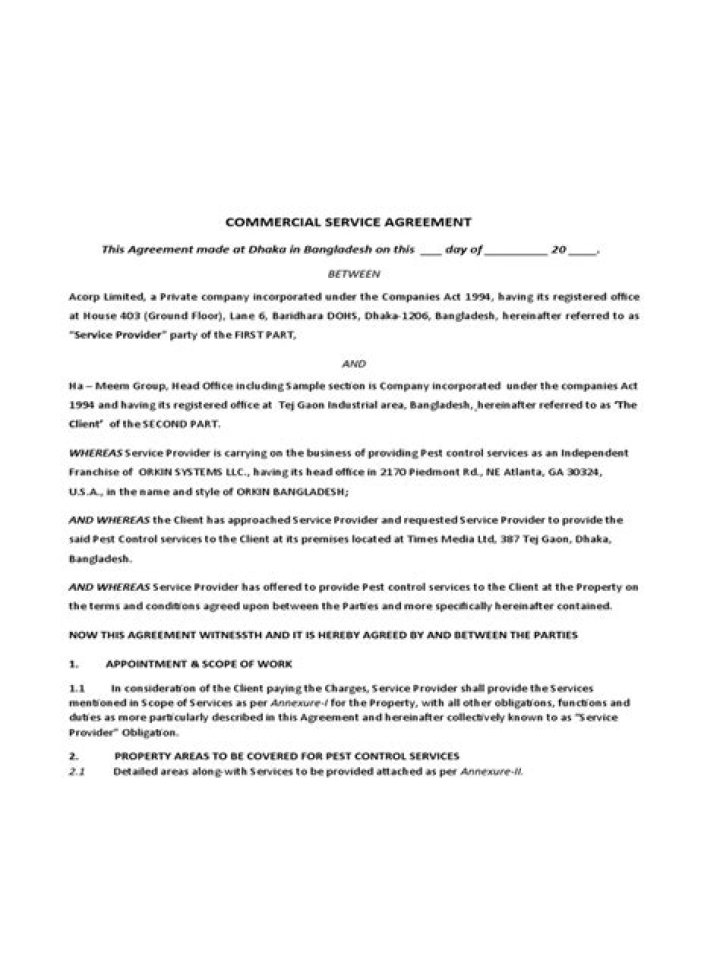 Commercial Service Agreement | Optimum