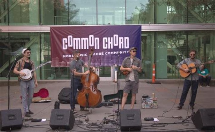 Common Chord makes music with block party