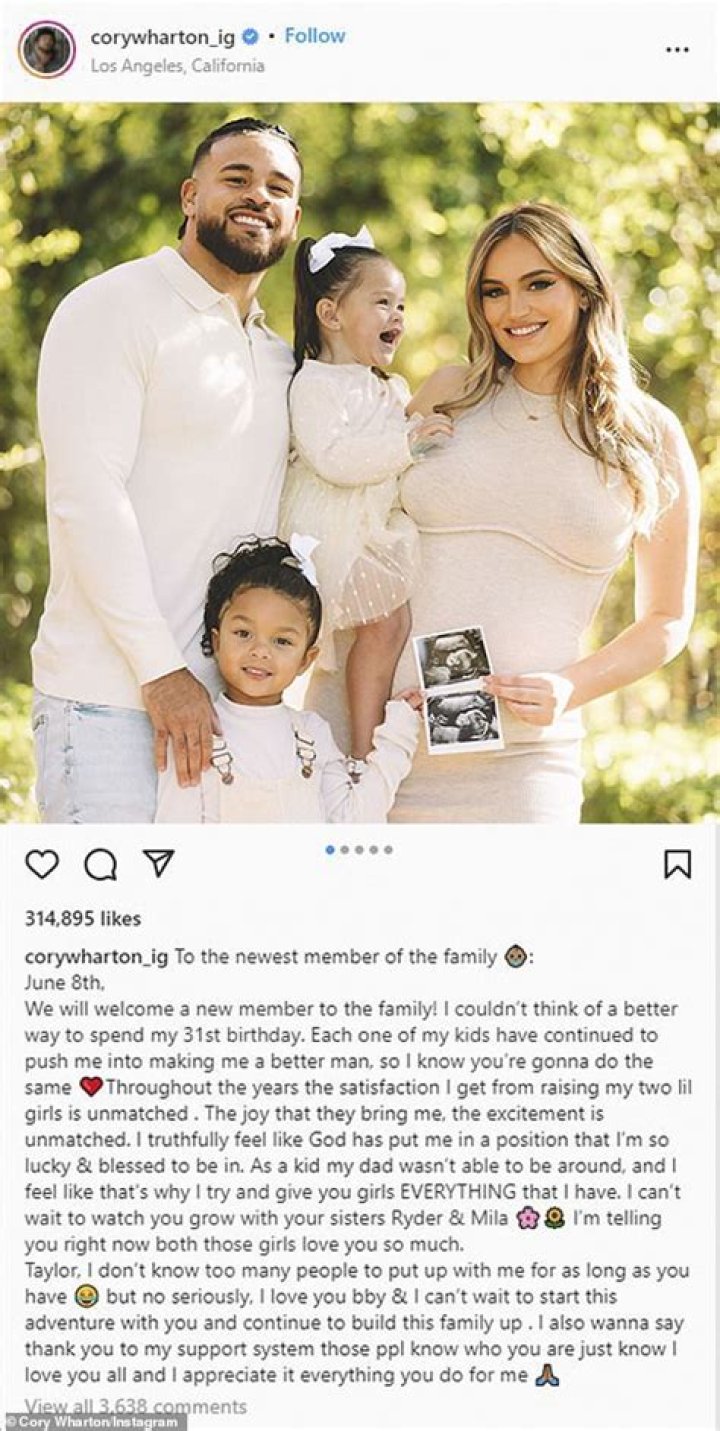 Cory Wharton returns to social media after more than two months, takes aim at Taylor Selfridge split rumors