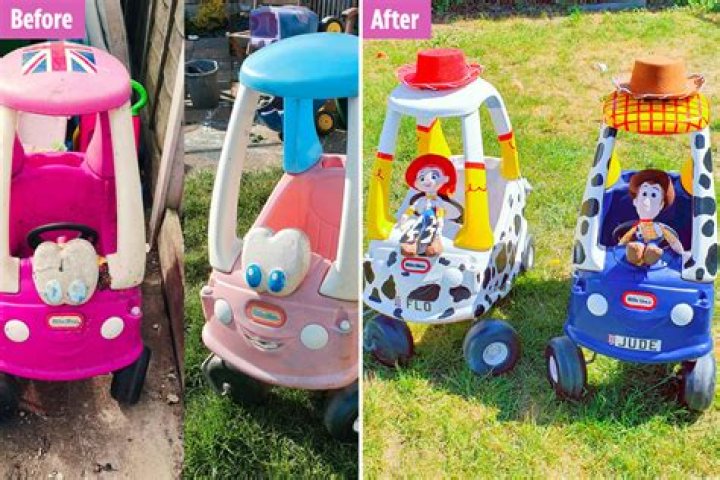 Dad creates amazing Toy Story cars for his twins for just £45