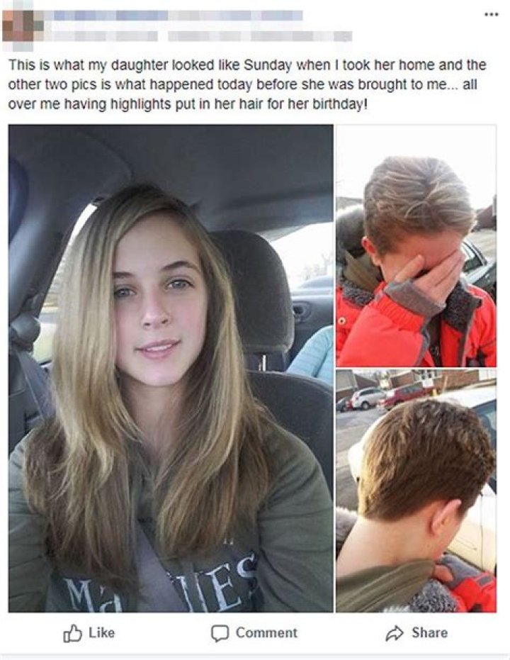 Dad ‘forced daughter to cut off all her hair’ after mum let her get highlights