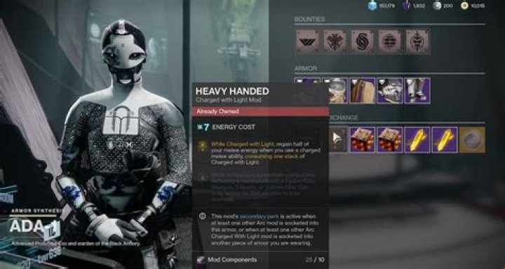 Destiny 2: How to Get the Heavy Handed Mod