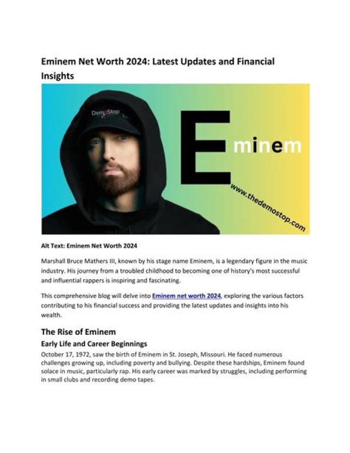 Eminem Net Worth 2024