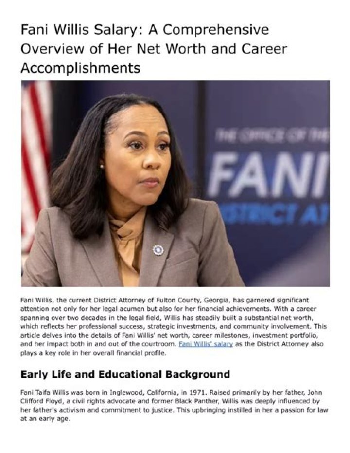 Fani Willis Net Worth: A Comprehensive Look At Her Financial Success