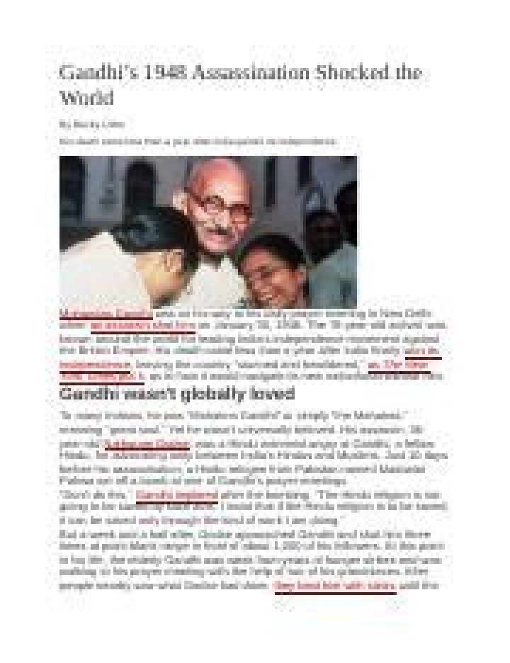 Gandhi’s 1948 Assassination Shocked the World