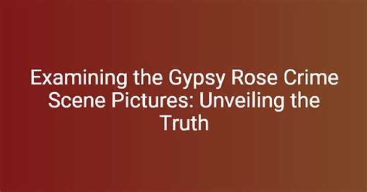 Gypsy Rose Crime Scene Graphic: A Deep Dive Into The Shocking Case