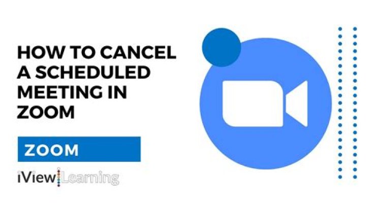 How to cancel a zoom meeting