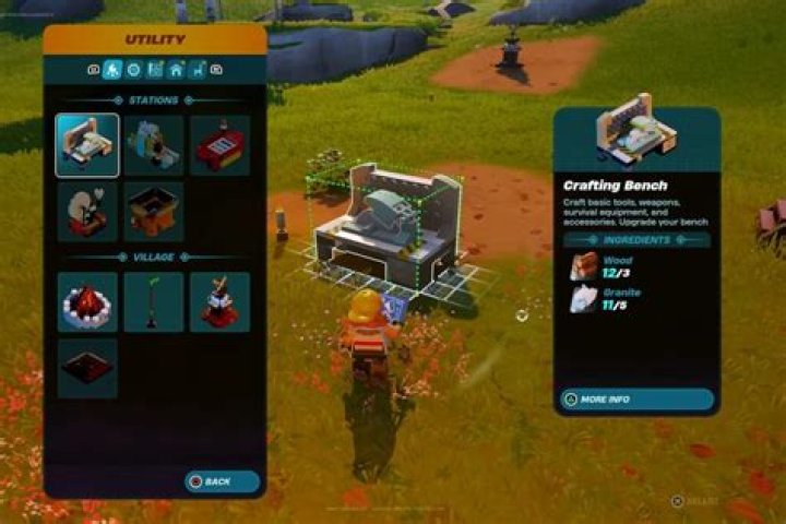 How to Craft a Shortsword in a Survival World in Lego Fortnite