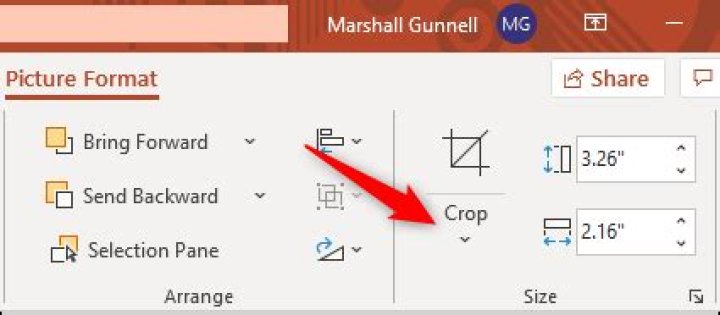 How to crop a picture in microsoft powerpoint