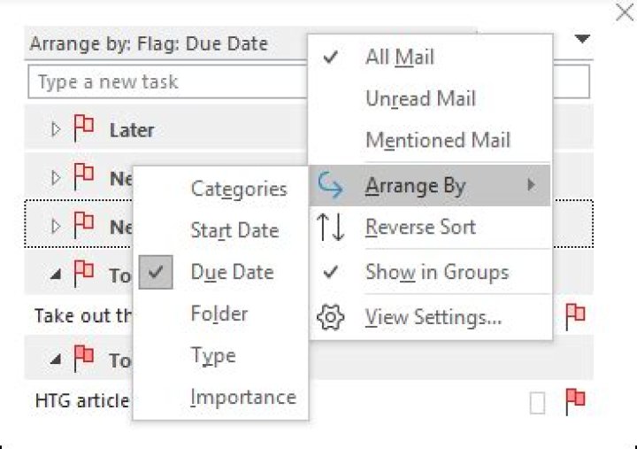 How to customize the to-do pane in outlook