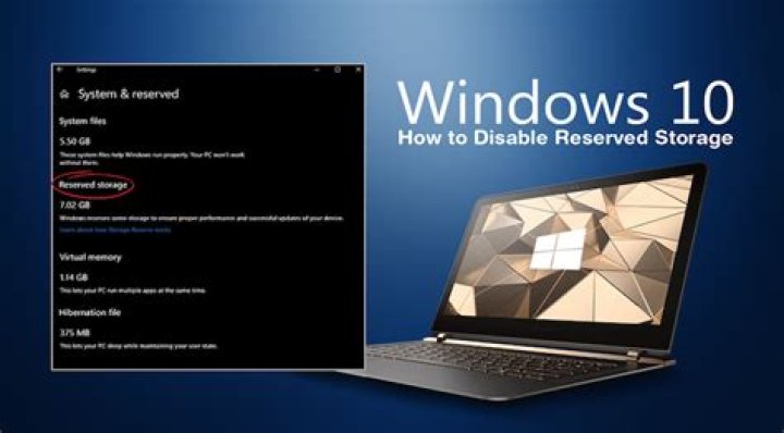 How to disable “reserved storage” on windows 10