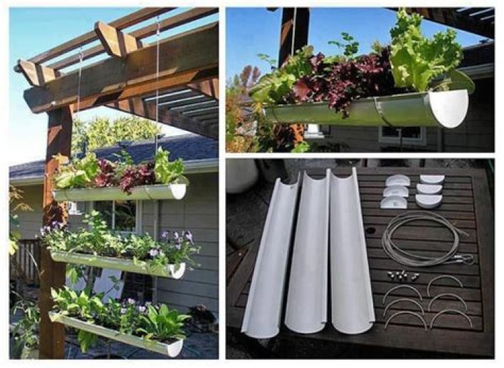 How to make a hanging gutter garden