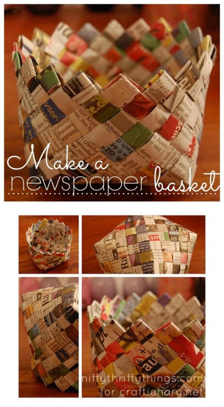 How to make a newspaper basket