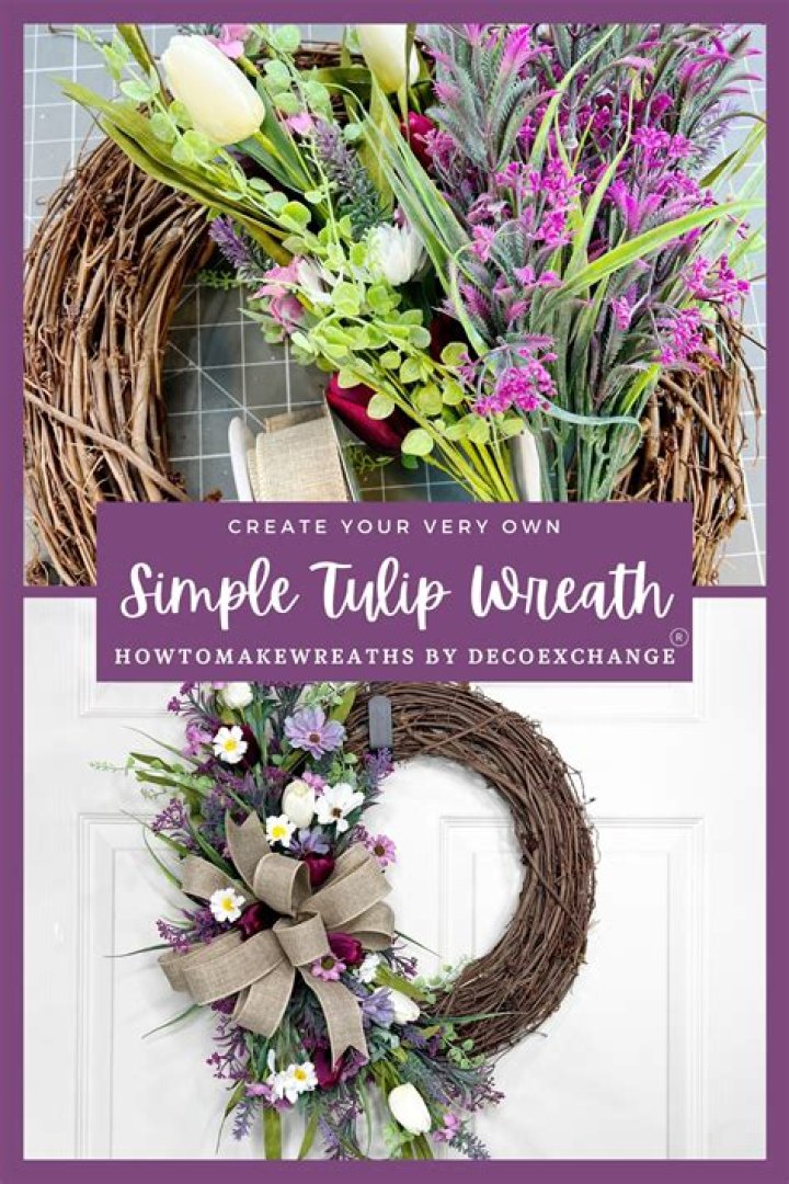 How to make a tulip wreath