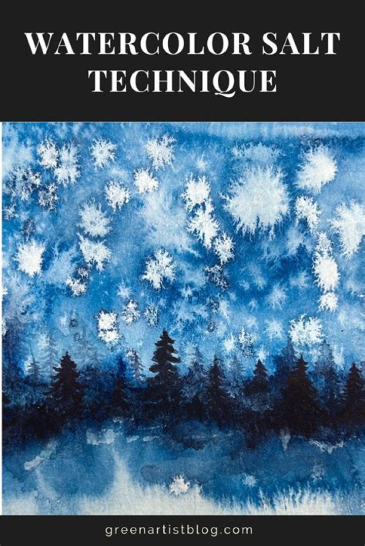 How to make a water colour salt painting