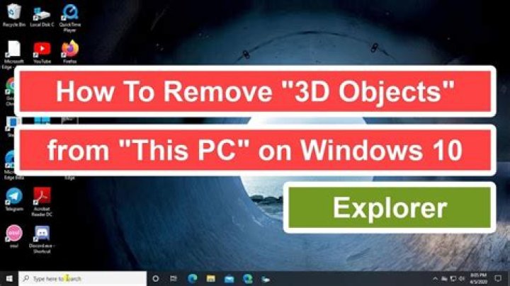 How to remove “3d objects” from this pc on windows 10