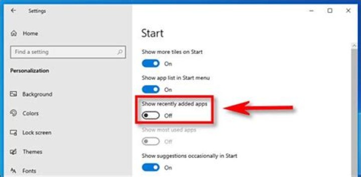 How to remove recently added apps in windows 10’s start menu