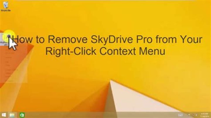 How to remove skydrive pro from your right-click context menu