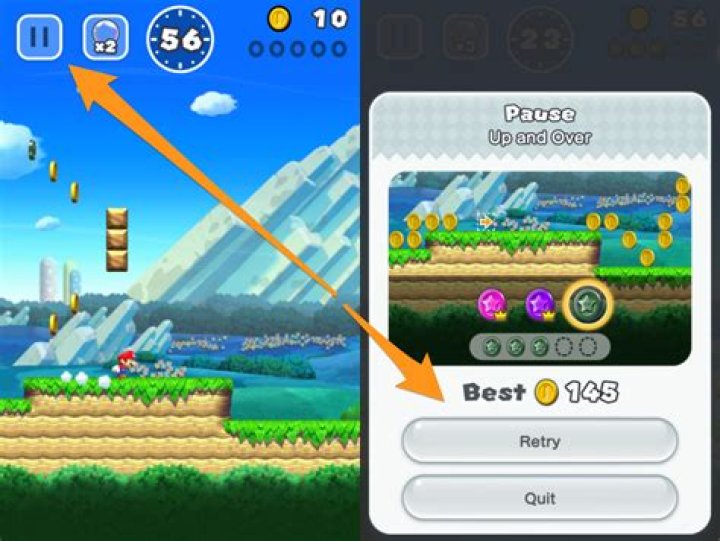 How to restart a super mario run level without dying