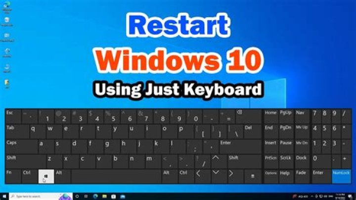 How to restart windows and 10 using just the keyboard