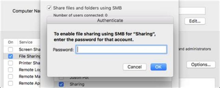 How to set up network file sharing on macos without sharing your username and password