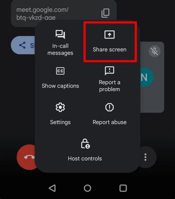 How to share your screen using google duo on android