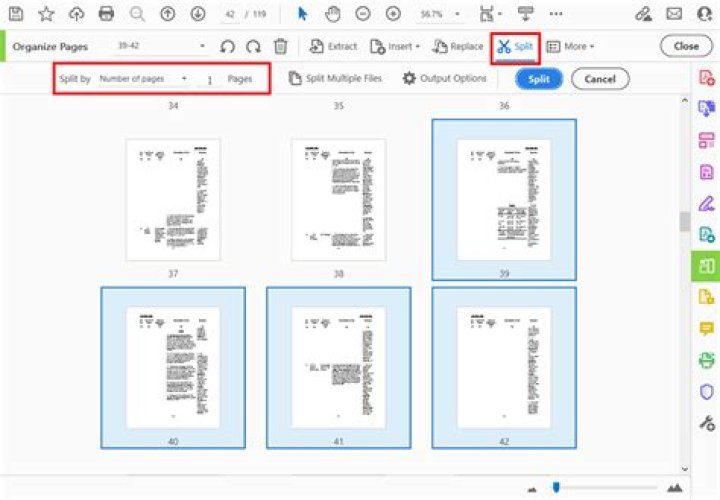 How to split pdf files