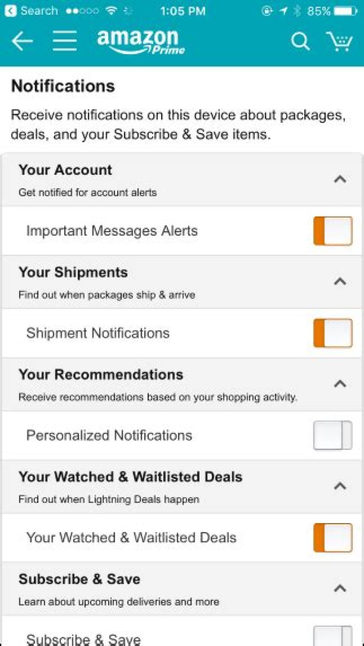 How to stop amazon’s email text or smartphone app notifications