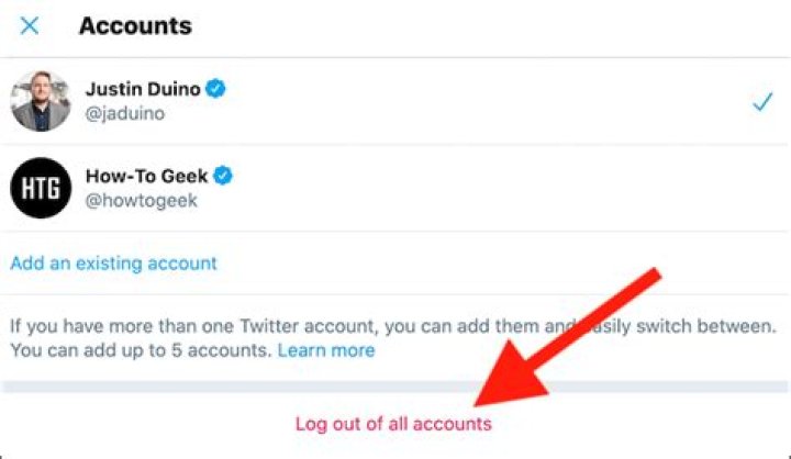 How to switch between twitter accounts on the web