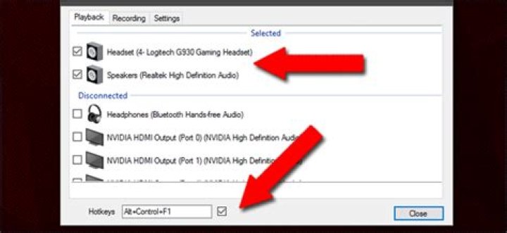How to switch windows sound outputs with a hotkey
