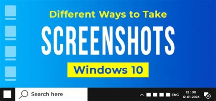 How to take screenshots in windows 10